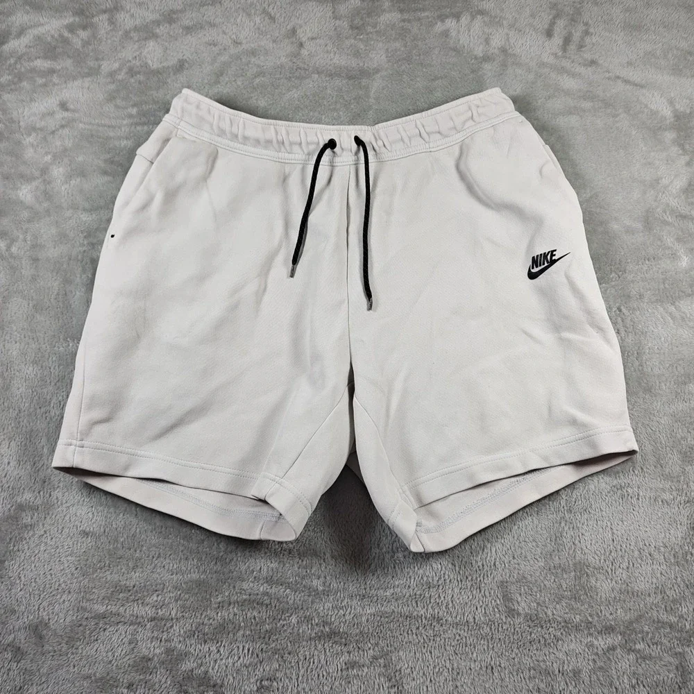 Nike Tech Fleece Shorts Mens Large Off White Sportswear Casual Athleisure